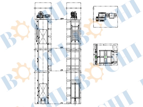 1.5KN~5KN Electric Marine Kitchen Elevator
