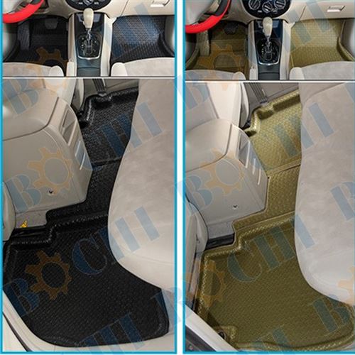 3D black and beige car mats