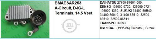 DAIHATSU 27700-87601-000, DENSO 126000-0720, 126000-0721