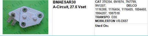 CAT 3T6354, 6N1874, 7N7799, 9N1207, DELCO 1116388, 1116404, 1116405, 1894460, 1