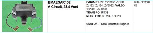 PARISRHONE YV3932, ZL130, ZL132, ZL134, ZV3932, VALEO 182008, 2590537