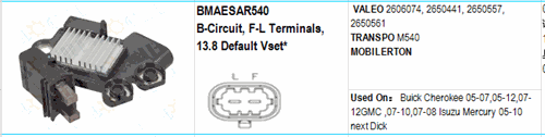 VALEO 2606074, 2650441, 2650557,
