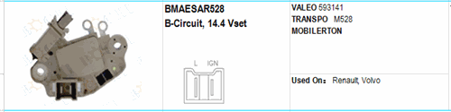 VALEO 593141 used on Renault, Volvo