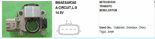 regulator Used On：Outlander, Grandeur, Chery Tiggo, Junjie