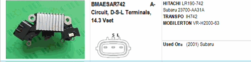 HITACHI LR190-742 Subaru 23700-AA31A