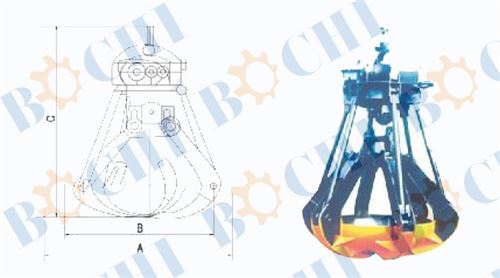 Electric Motor Multi Petal Grab Bucket (MMG)