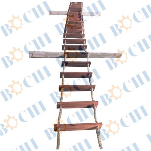 Marine Customized Willow Eucalyptus Wood Pilot Ladder Pedal Spacing 330mm