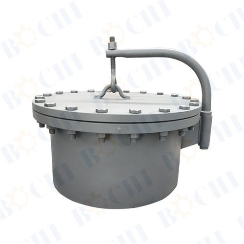 Marine Vertical Carbon Steel Manhole Cover flat welding flange manhole atmospheric pressure rotary